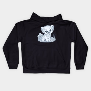 Cute Dog Sticker Kids Hoodie